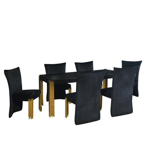 Empire - Table With 4 Chairs - Black - Stylish Home Furniture