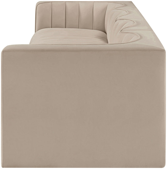 Rummi - Velvet Performance Fabric Upholstered 4 Piece Modular Sofa - Stylish Home Furniture