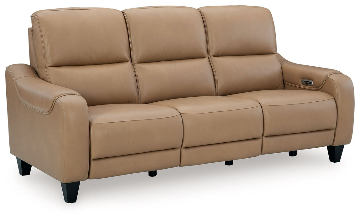 Mosswell - Power Reclining Sofa With Adj Headrest - Toffee - Stylish Home Furniture