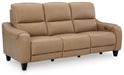 Mosswell - Power Reclining Sofa With Adj Headrest - Toffee - Stylish Home Furniture