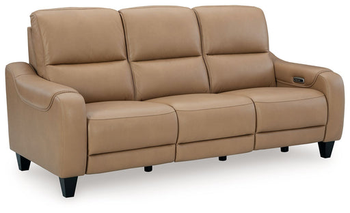 Mosswell - Power Reclining Sofa With Adj Headrest - Toffee - Stylish Home Furniture