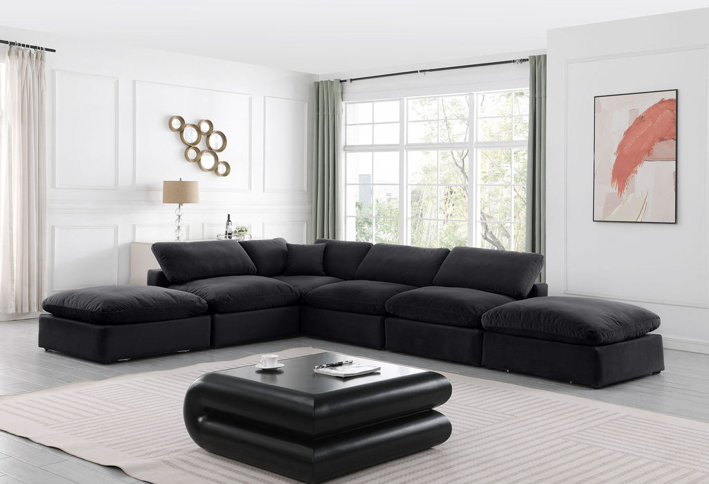 Comfy - 6 Piece Velvet Modular Sectional