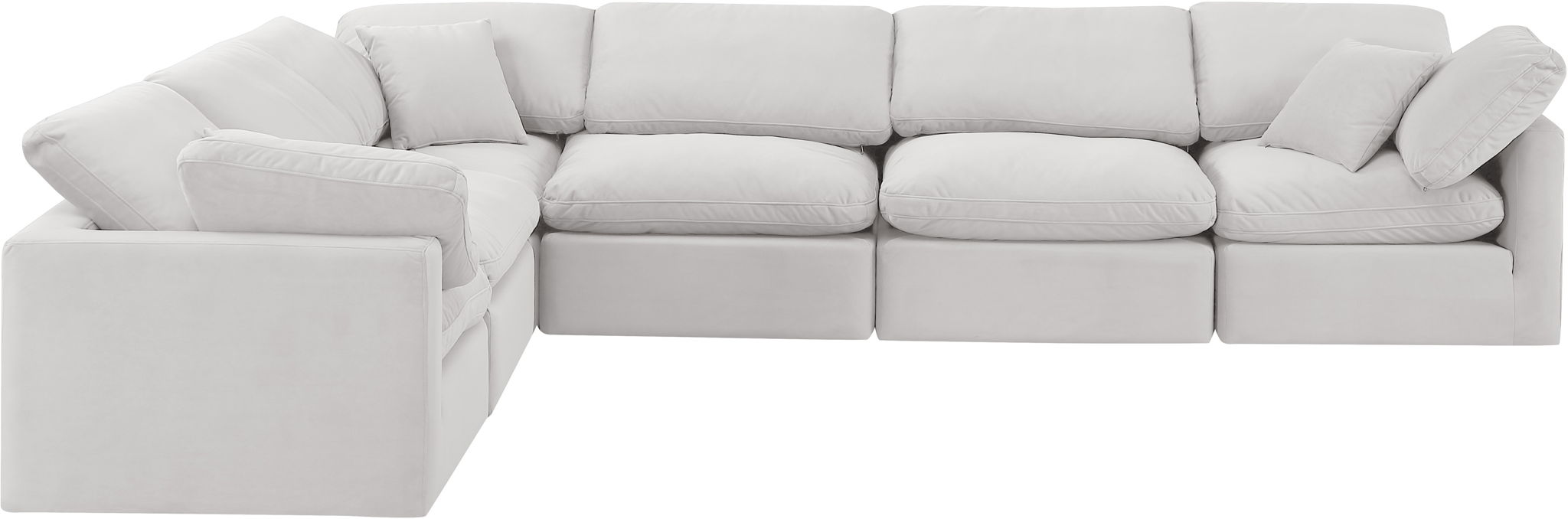 Indulge - Velvet 6 Piece Modular Corner Sectional