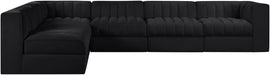 Rummi - Velvet Performance Fabric Upholstered 6 Piece Modular Sectional - Stylish Home Furniture