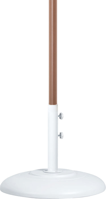 Amalfi - Patio Umbrella - White Base / Light Brown Pole