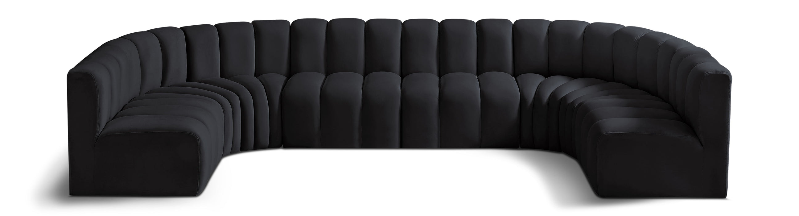 Arc - Velvet Modular U-Shaped Sectional