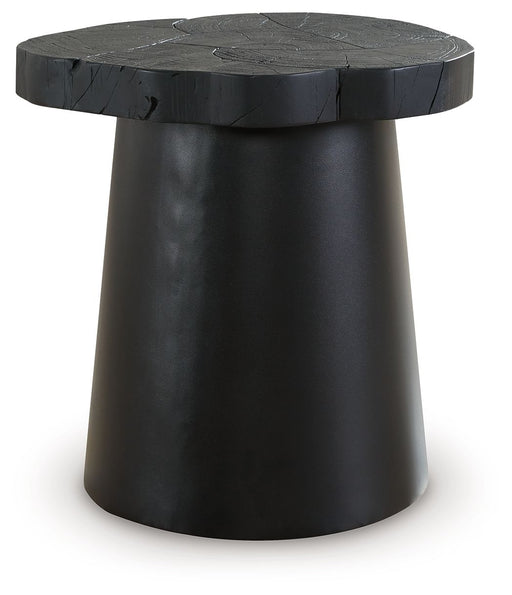 Wimbell - Round End Table - Black - Stylish Home Furniture