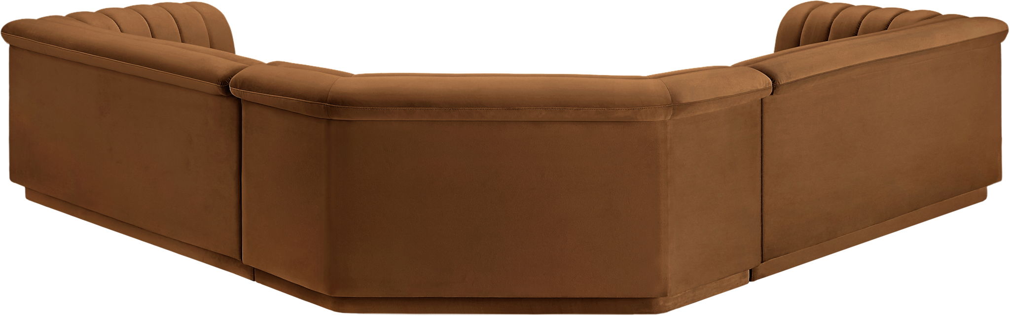 Cascade - Velvet Modular Sectional - Saddle