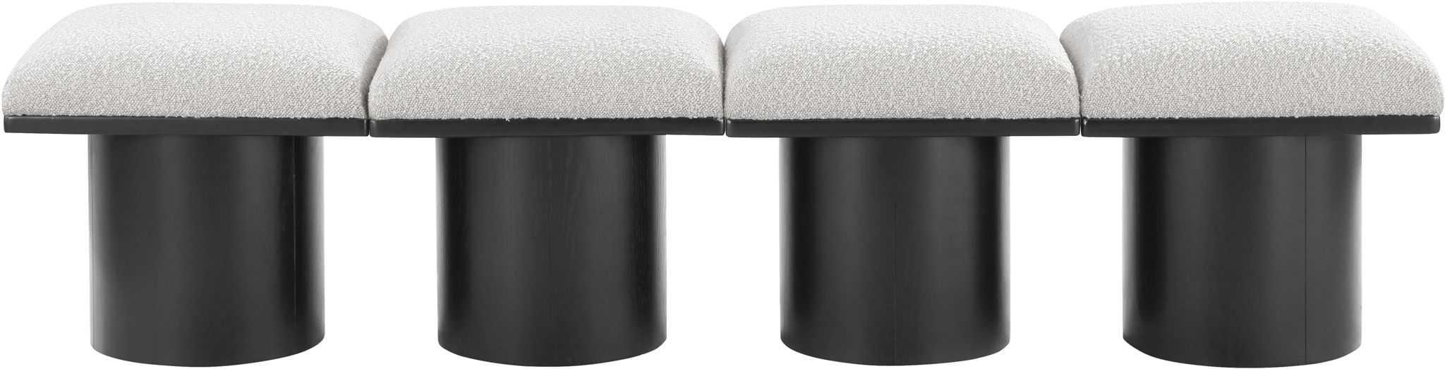 Pavilion - 4 Piece Modular Bench With Black Base