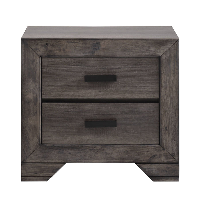 Nathan - Nightstand - Gray Oak Finish - Stylish Home Furniture