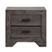 Nathan - Nightstand - Gray Oak Finish - Stylish Home Furniture
