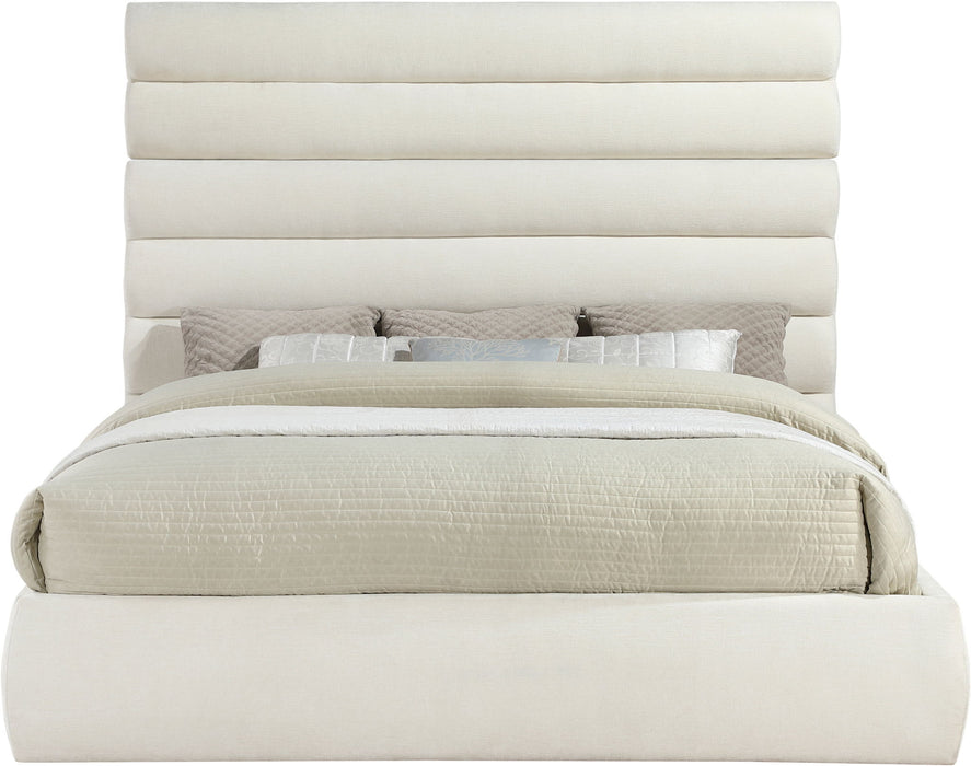 Adam - Chenille Fabric Bed With 70.5" Headboard