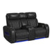 Prime Time - P3 Loveseat With LED, Wireless Charger Pocket, And Console - Stylish Home Furniture