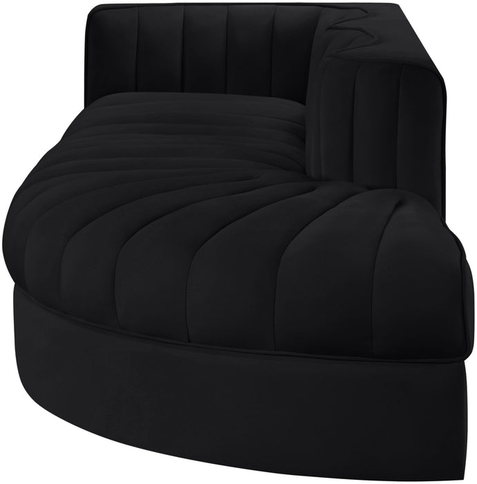 Rummi - Velvet Performance Fabric Upholstered 3 Piece Modular Sectional - Stylish Home Furniture