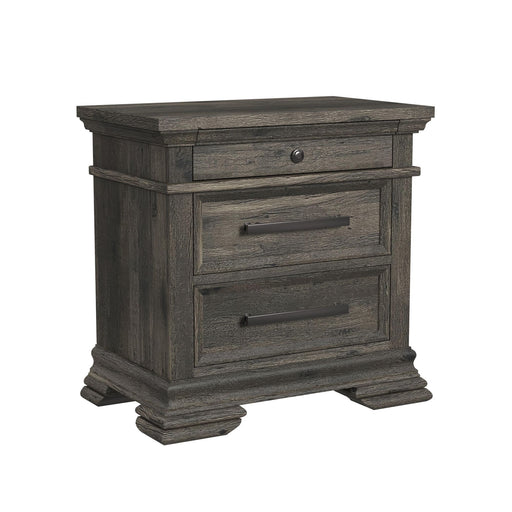 Park Ridge - 3-Drawer Nightstand - Charcoal - Stylish Home Furniture