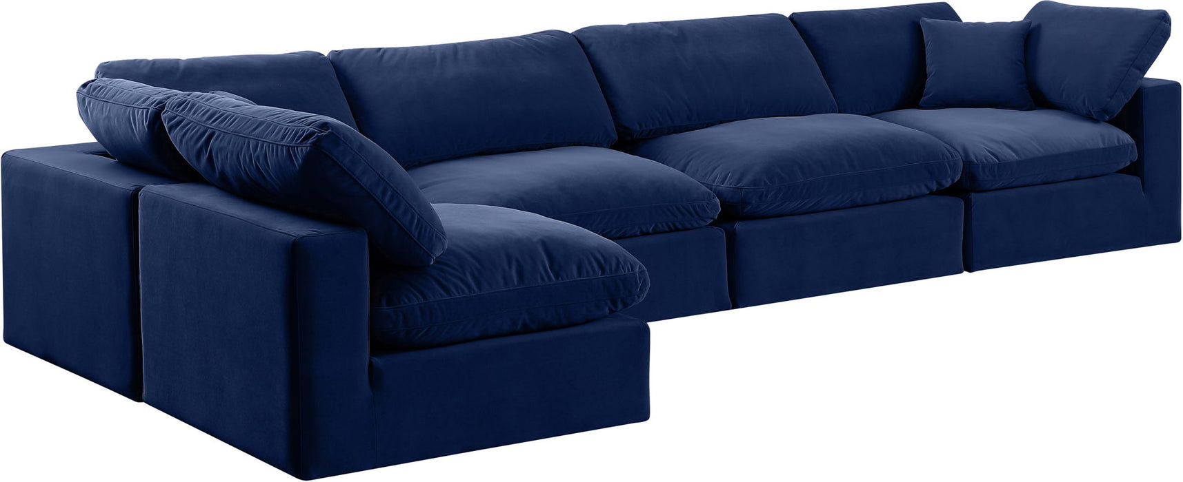 Comfy - 5 Piece Velvet Modular Sectional