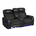 Prime Time - P3 Loveseat With LED, Wireless Charger Pocket, And Console - Stylish Home Furniture