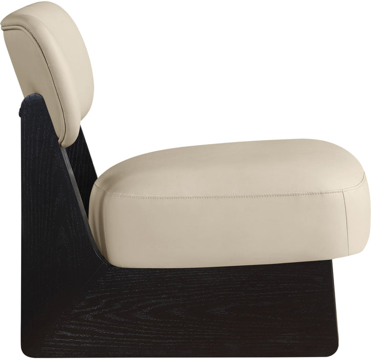 Vetra - Vegan Leather Upholstered Accent Chair With Black Base - Stylish Home Furniture