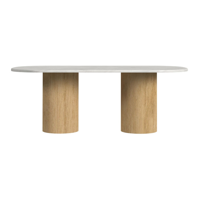 Sylvie - Oval Dining Table With Faux Marble Top - Stylish Home Furniture