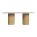 Sylvie - Oval Dining Table With Faux Marble Top - Stylish Home Furniture