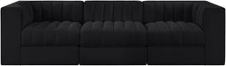 Rummi - Velvet Performance Fabric Upholstered 3 Piece Modular Sofa - Stylish Home Furniture