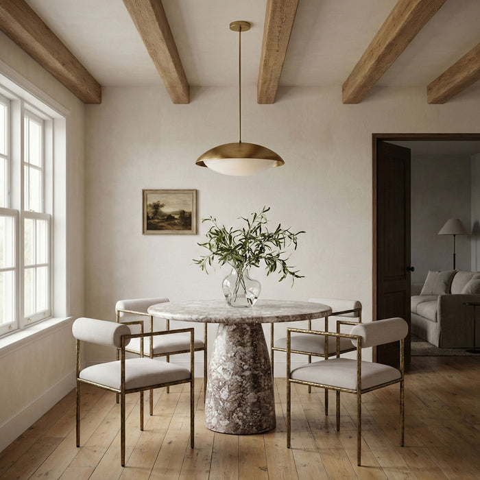 Axis - Linen Textured Beige Fabric Upholstered Dining Chair (Set of 2) - Stylish Home Furniture