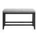 Elodie - Fabric Counter Bench - Charcoal / Gray - Stylish Home Furniture