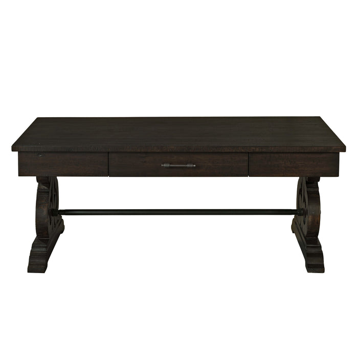 Stone - Coffee Table With PU Base - Dark Walnut - Stylish Home Furniture