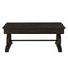 Stone - Coffee Table With PU Base - Dark Walnut - Stylish Home Furniture