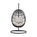 Playa - Swing Egg Chair With Base And Pillar - Dark Gray / Beige - Stylish Home Furniture