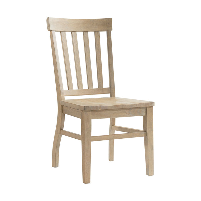 Lakeview - Slat Back Side Chair (Set of 2) - Natural Finish - Stylish Home Furniture