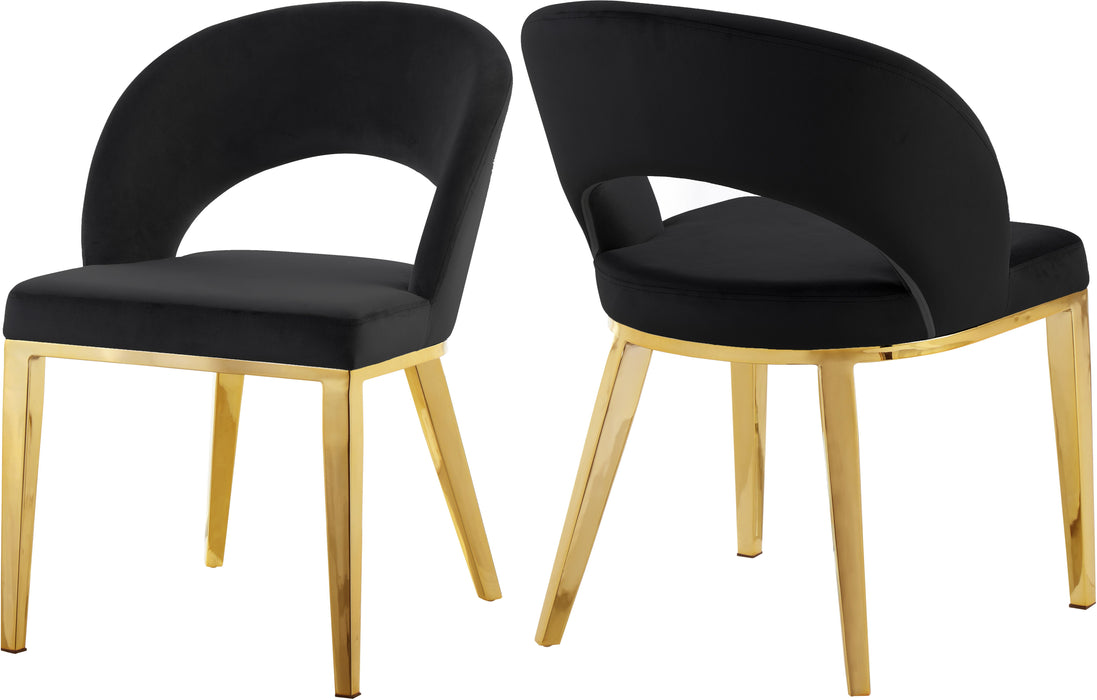 Roberto - Dining Chair with Gold Legs