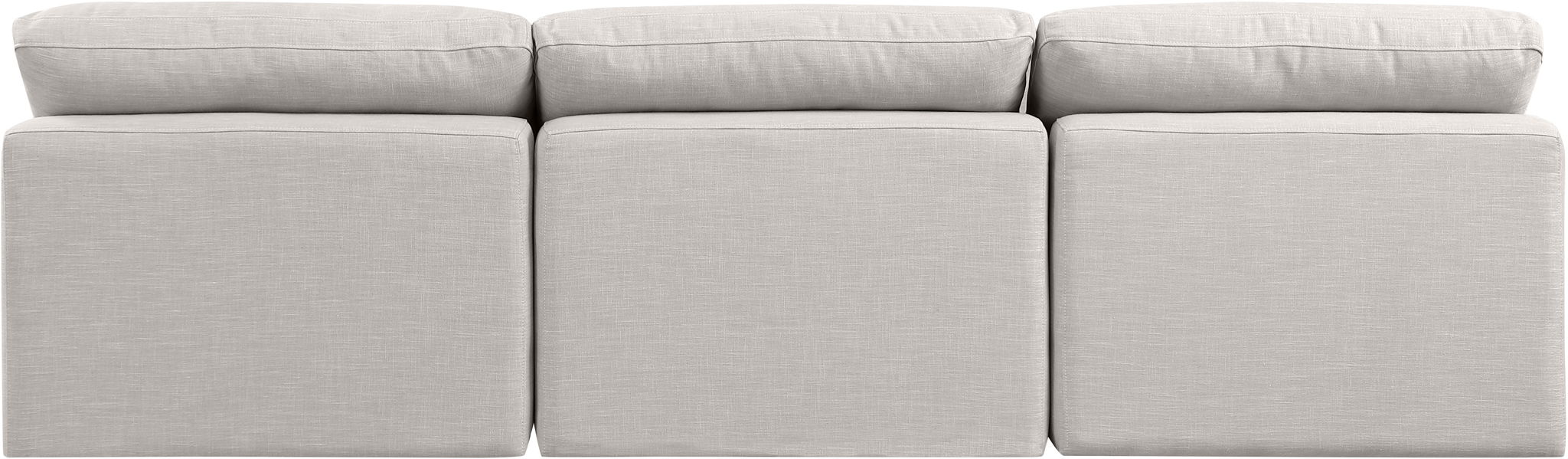 Indulge - Linen 3 Seat Modular Armless Sofa