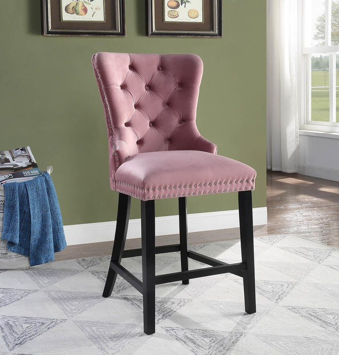 D2081 - Velvet Counter Chair (Set of 2)