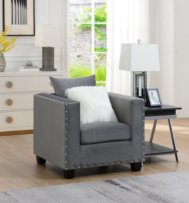 U513 - Loveseat - Shimmer Silver
