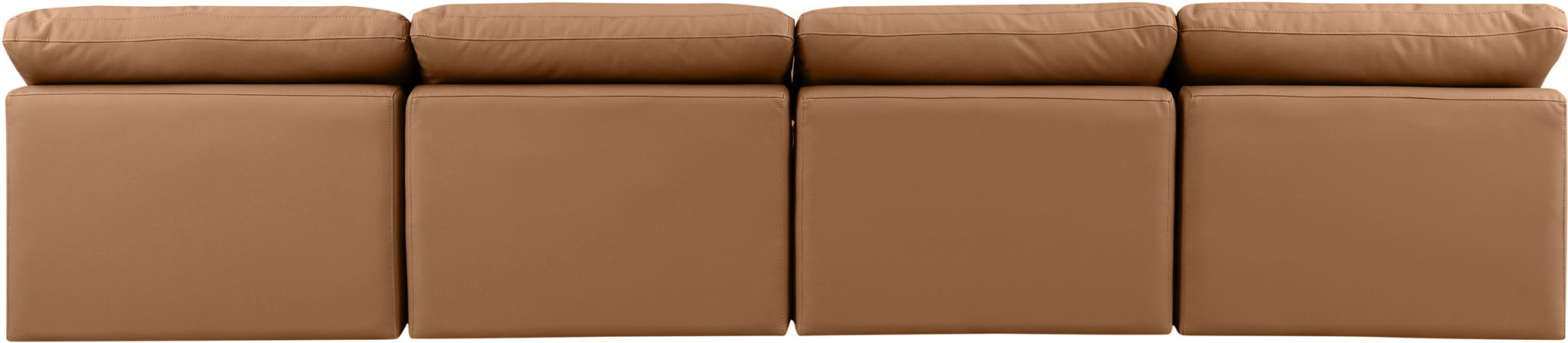 Indulge - Faux Leather 4 Seat Modular Armless Sofa