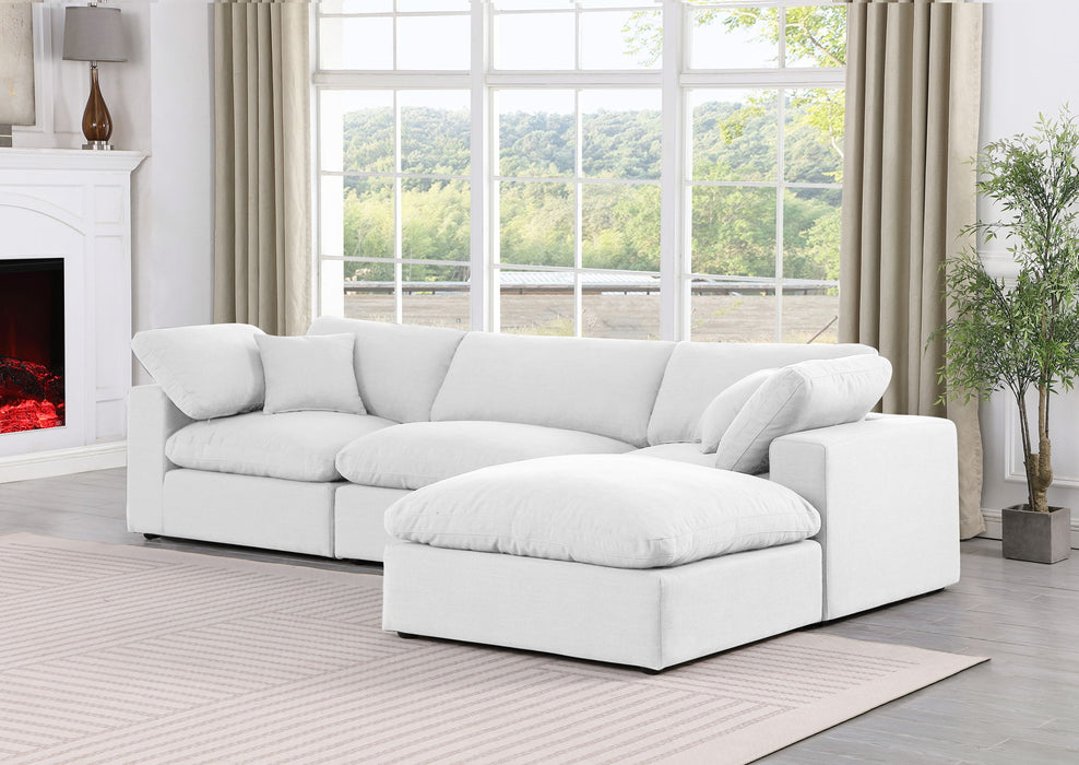 Comfy - 4 Piece Linen Fabric Modular Sectional With Chaise