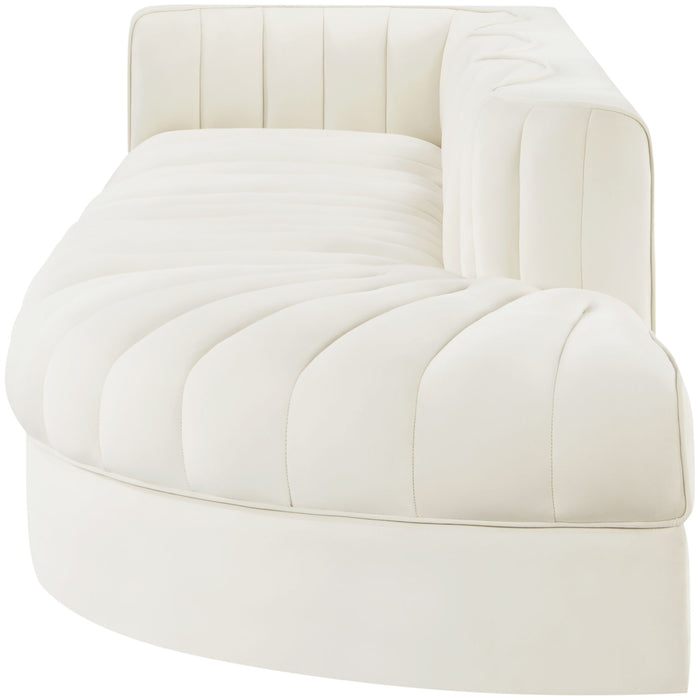 Rummi - Velvet Performance Fabric Upholstered 4 Piece Modular Sectional With Reverse Corner Chair - Stylish Home Furniture