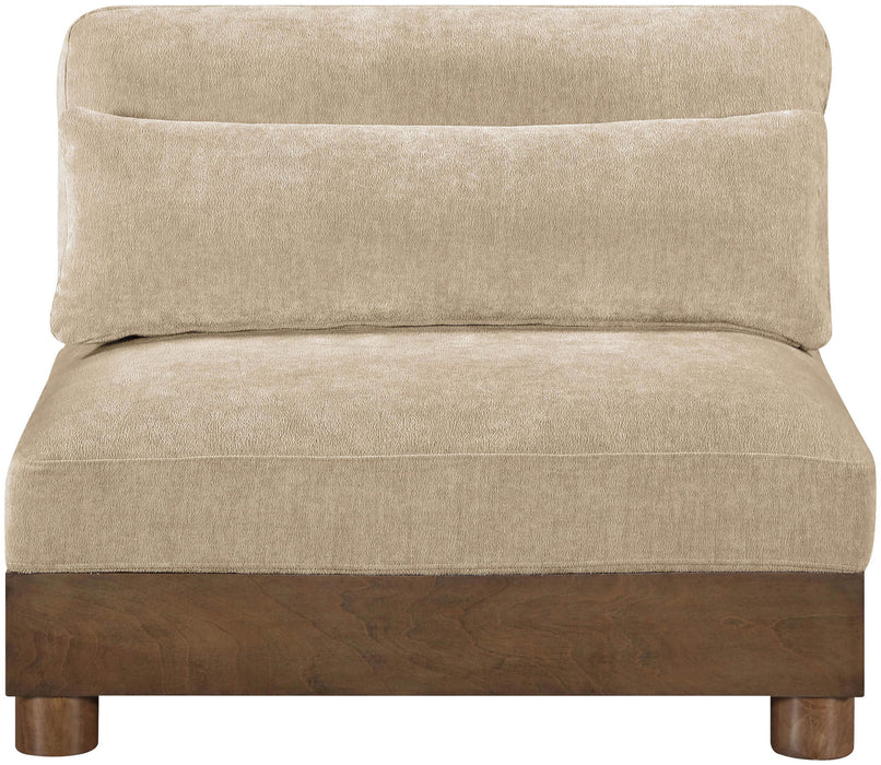 Turin - Chenille Fabric Upholstered Modular Armless Chair - Stylish Home Furniture