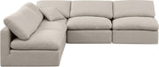 Indulge - Linen 5 Piece Modular Corner Armless Sectional - Stylish Home Furniture