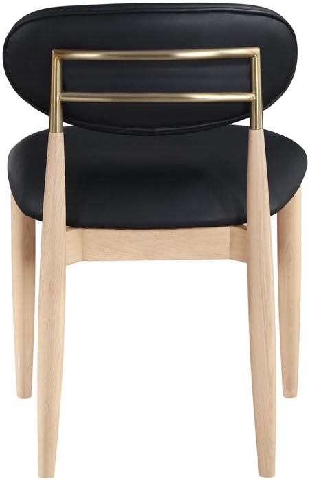 Riccio - Faux Leather Dining Side Chair (Set of 2) - Natural Frame