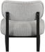 Vetra - Linen Textured Fabric Upholstered Accent Chair With Black Base - Stylish Home Furniture