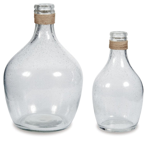 Marcin - Vase Set (Set of 2) - Clear - Stylish Home Furniture