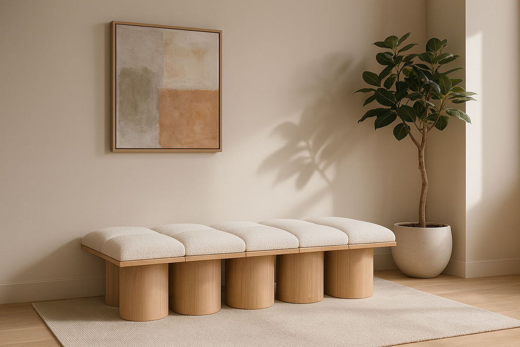 Pavilion - 10 Piece Modular Bench With Natural Base