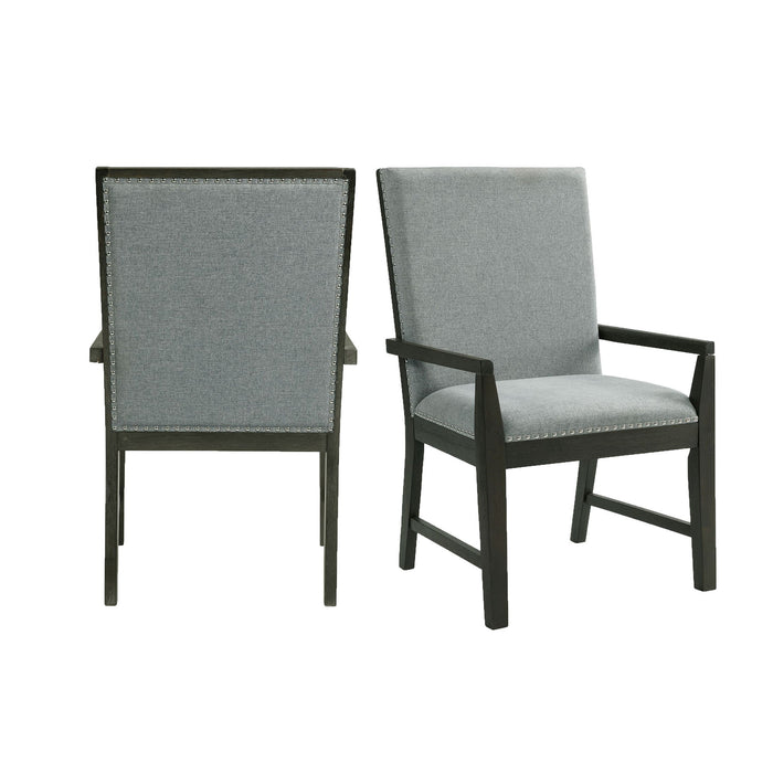 Donovan - Standard Height Arm Chair (Set of 2) - Gray - Stylish Home Furniture