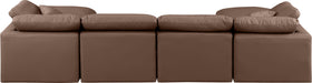 Indulge - Faux Leather 6 Piece Modular Double Chaise Sectional - Stylish Home Furniture