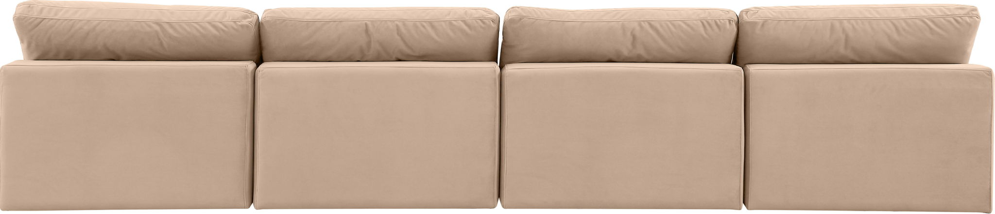 Comfy - Velvet Modular Armless Sofa 4 Seats