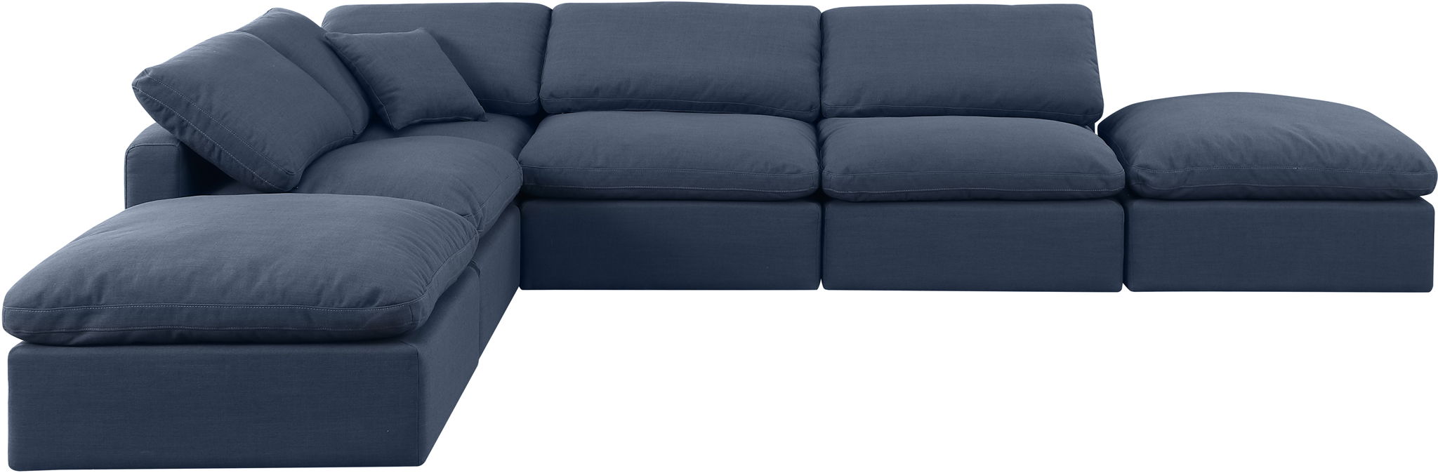 Indulge - Linen 6 Piece Modular Armless Sectional