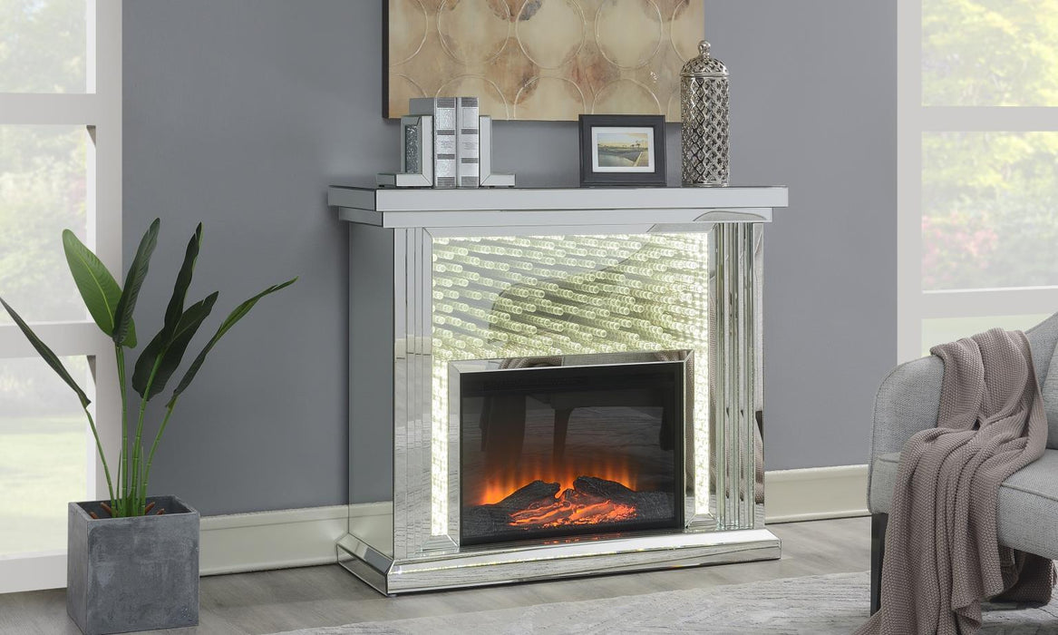G-265-F - Glamour LED Fireplace - Pearl Silver
