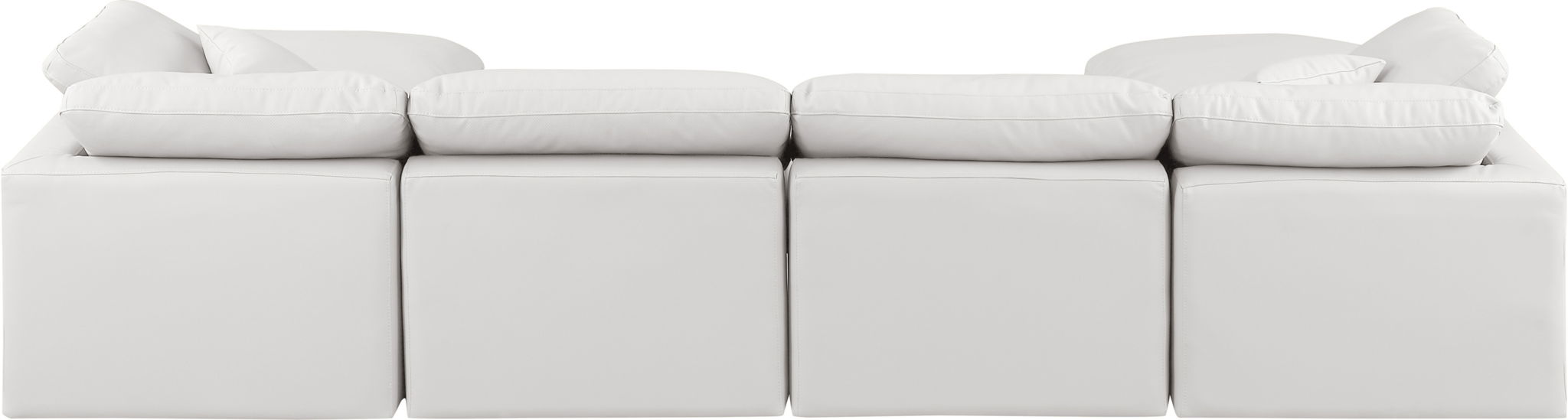 Indulge - Faux Leather 6 Piece Modular Double Chaise Sectional - Stylish Home Furniture